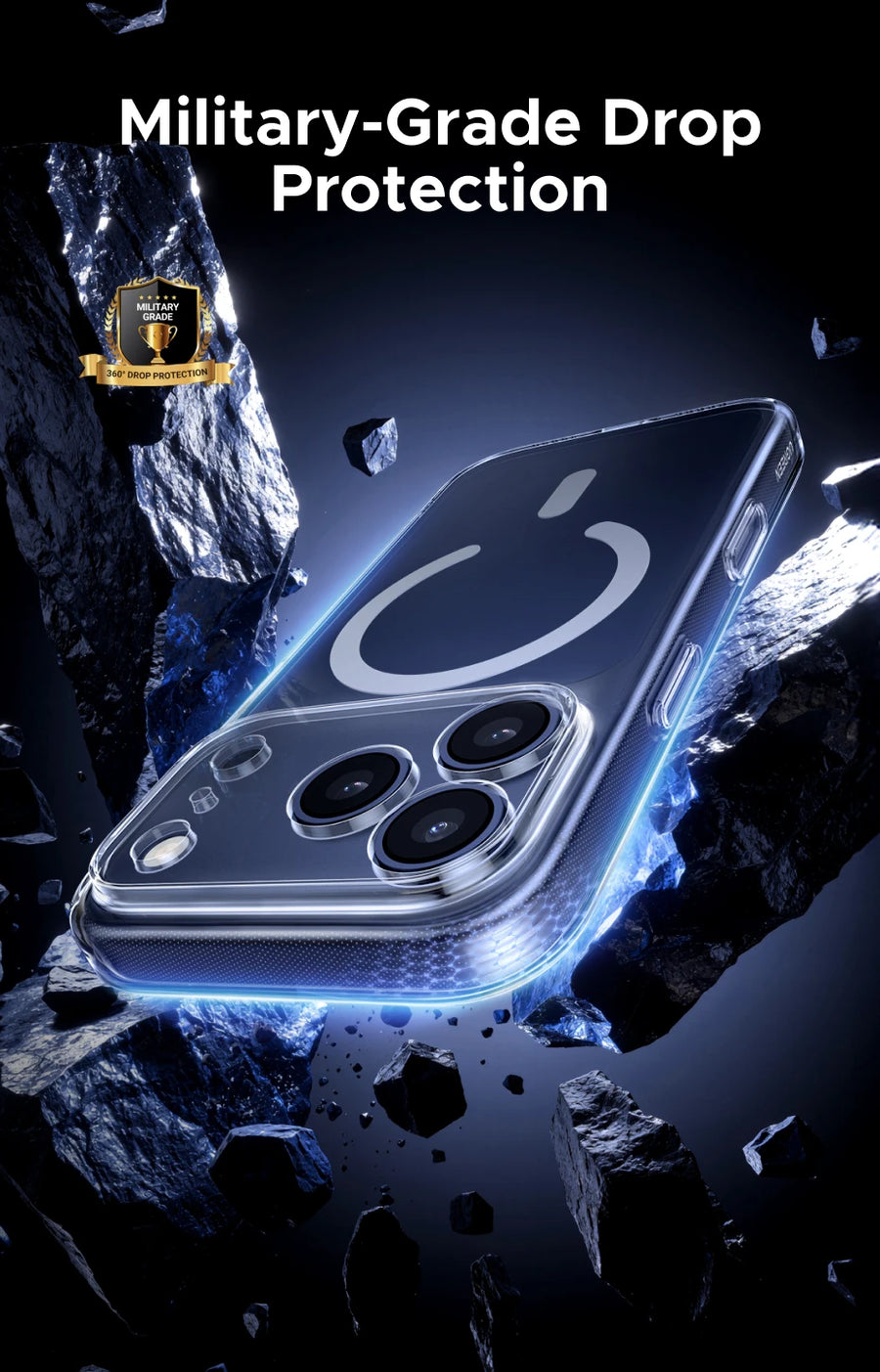 Magnetic Phone Case – Shockproof for iPhone 17/16/15/14 Pro