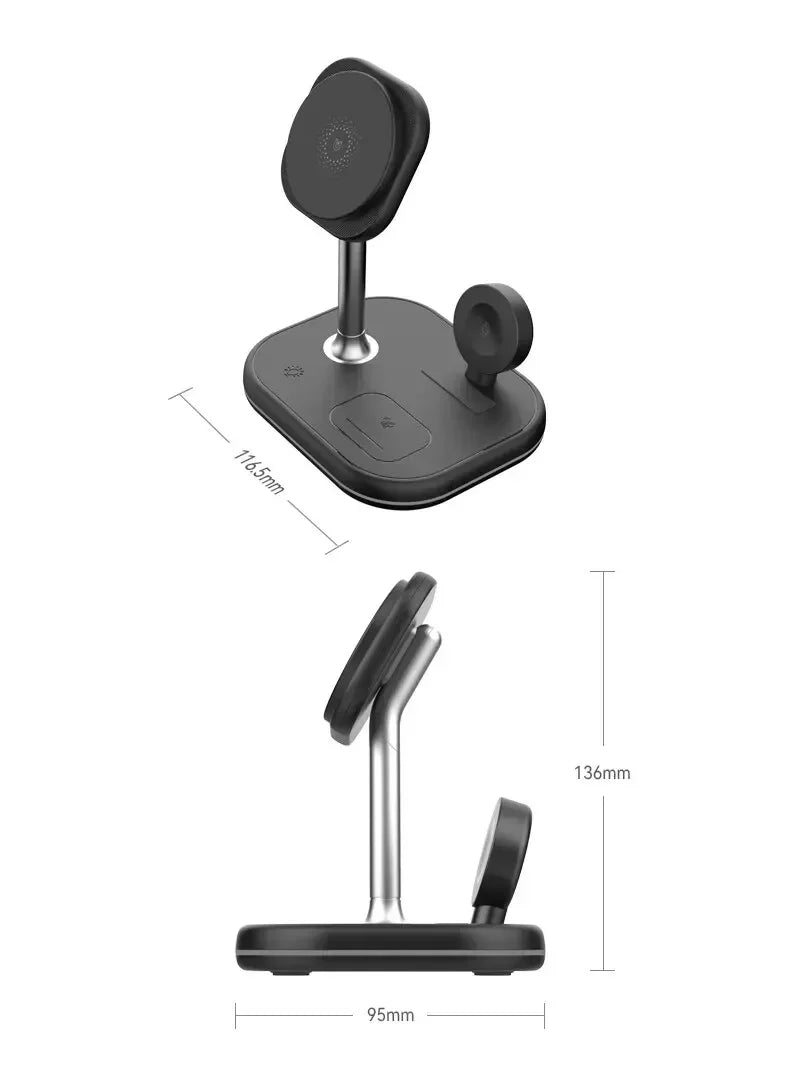 3-in-1 Wireless Charging Station – Fast Charge Phone, Watch & Earbuds