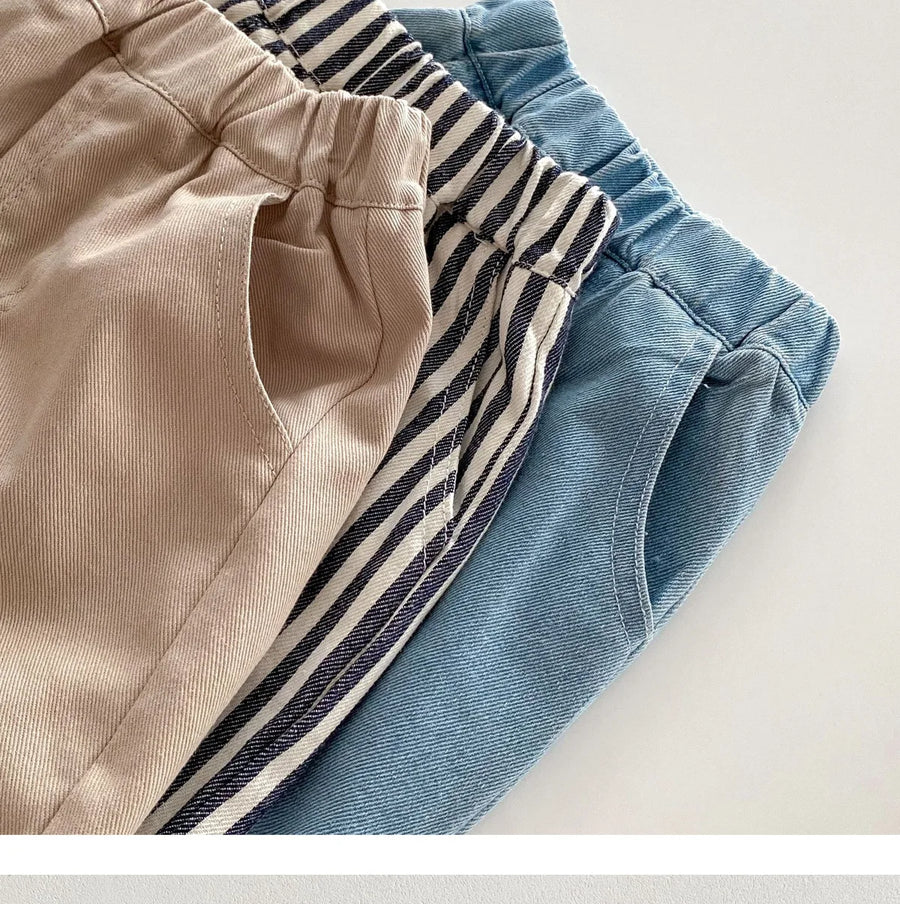 Toddler Boys Denim Pants – Soft Korean Style Casual (Ages 0-5)