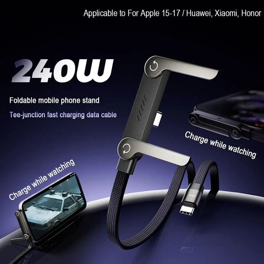 Foldable phone holder open