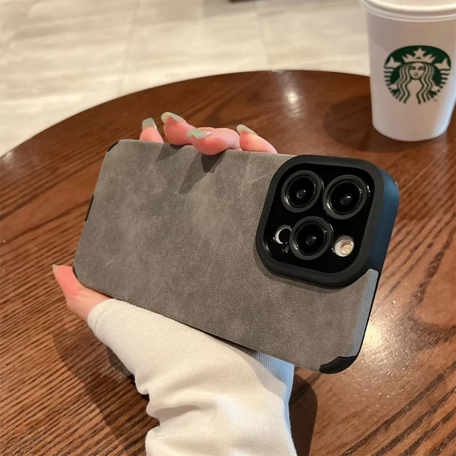 Flip Leather Phone Case – for iPhone 11-16 Series, Streetwear Style