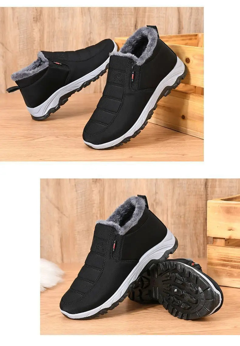 Men's Winter Casual Shoes – Warm Cotton, Chunky Sole