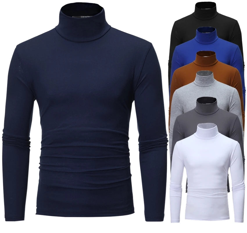Men’s Thermal Shirt – Slim Fit High Neck Long Sleeve Winter Top