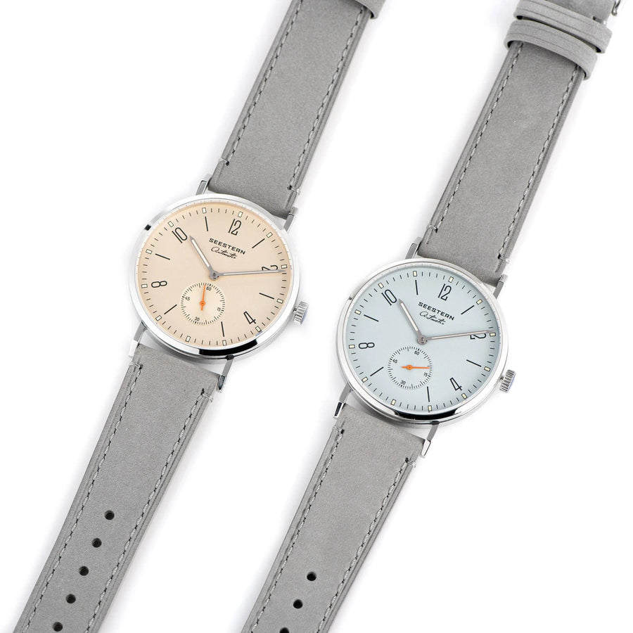 Violet dial automatic watch