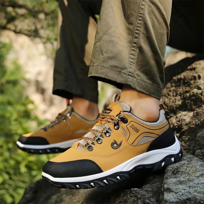 Men's Leather Casual Sneakers – Lightweight for All Seasons