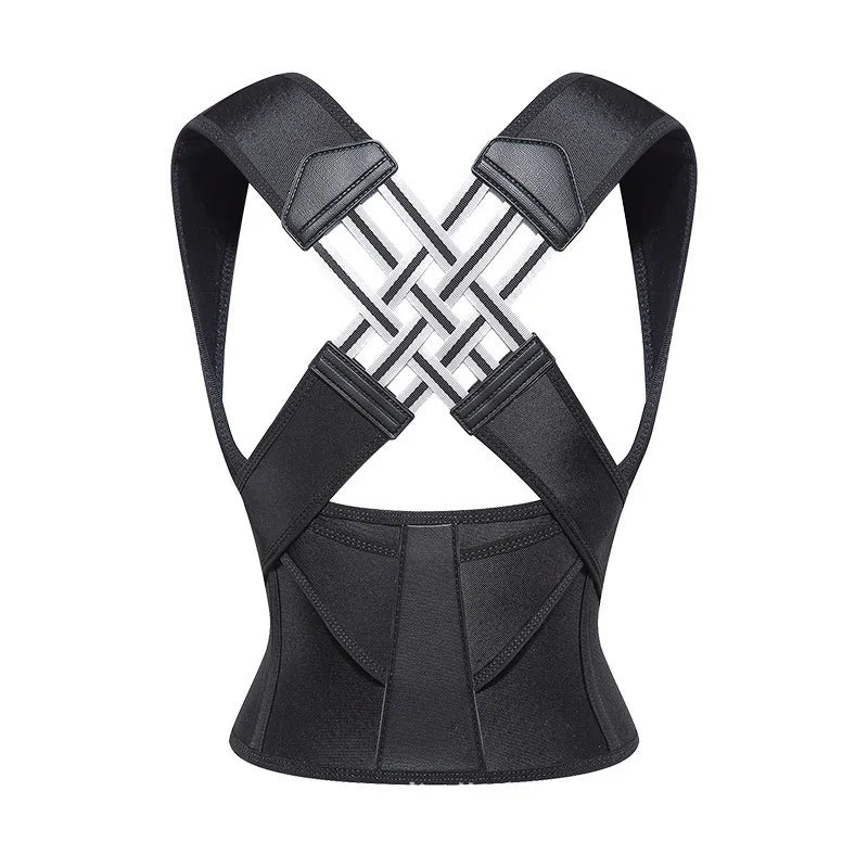 Posture Corrector for Men and Women – Adjustable Back Brace with Cross Straps, Upper & Lower Back
