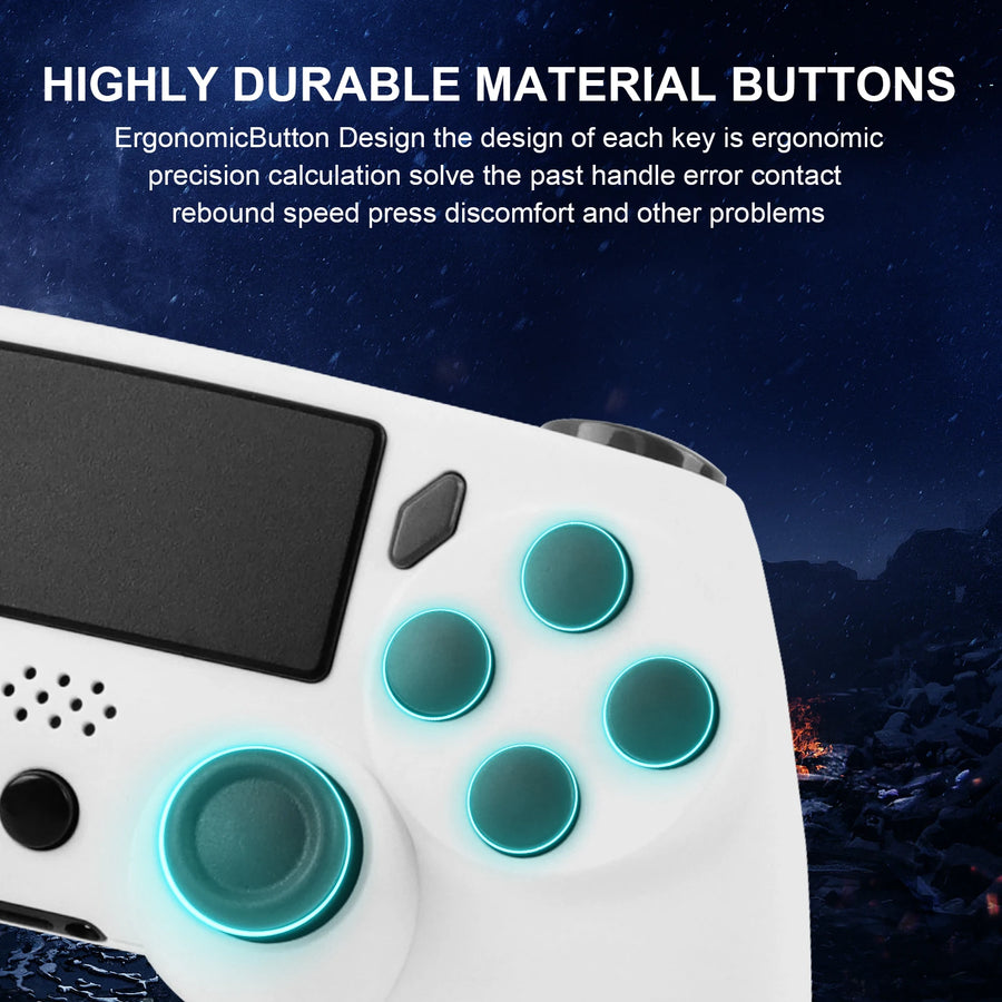Wireless Gamepad with 6-Axis Gyroscope – PC Joystick with Touchpad, Dual Vibration for PS4/PS3/PC