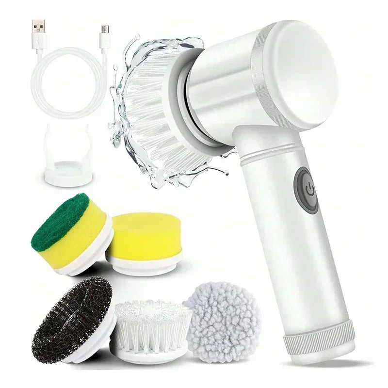 Electric Spin Scrubber – Cordless with 5 Replaceable Brush Heads