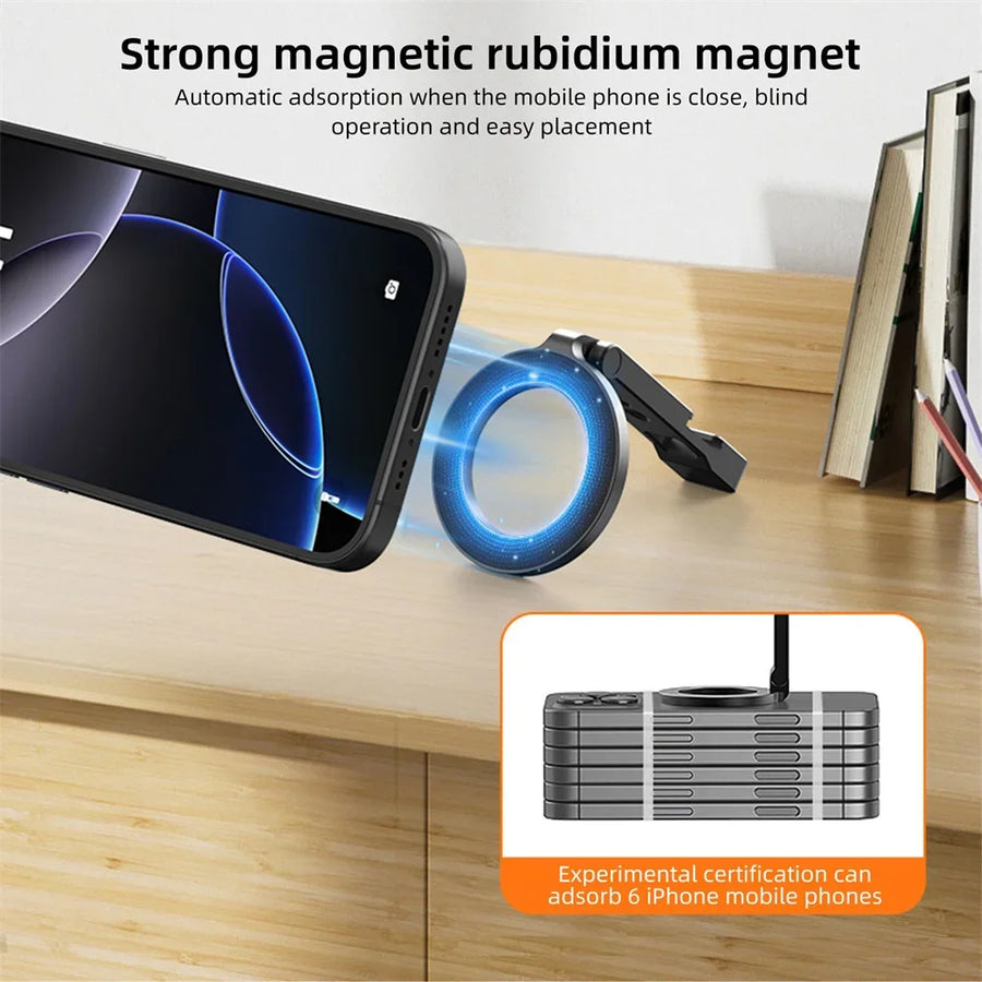 Magnetic Phone Tripod Mount – MagSafe Cold Shoe Mount with 1/4 Screw for iPhone & Android