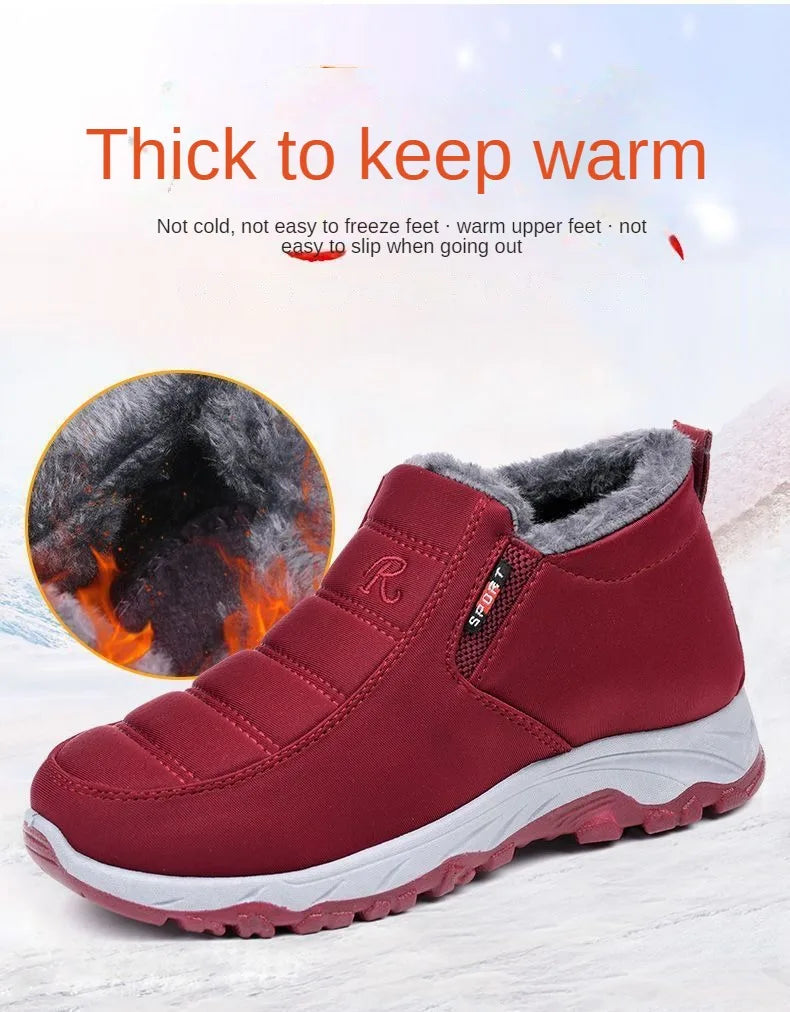 Men's Winter Casual Shoes – Warm Cotton, Chunky Sole