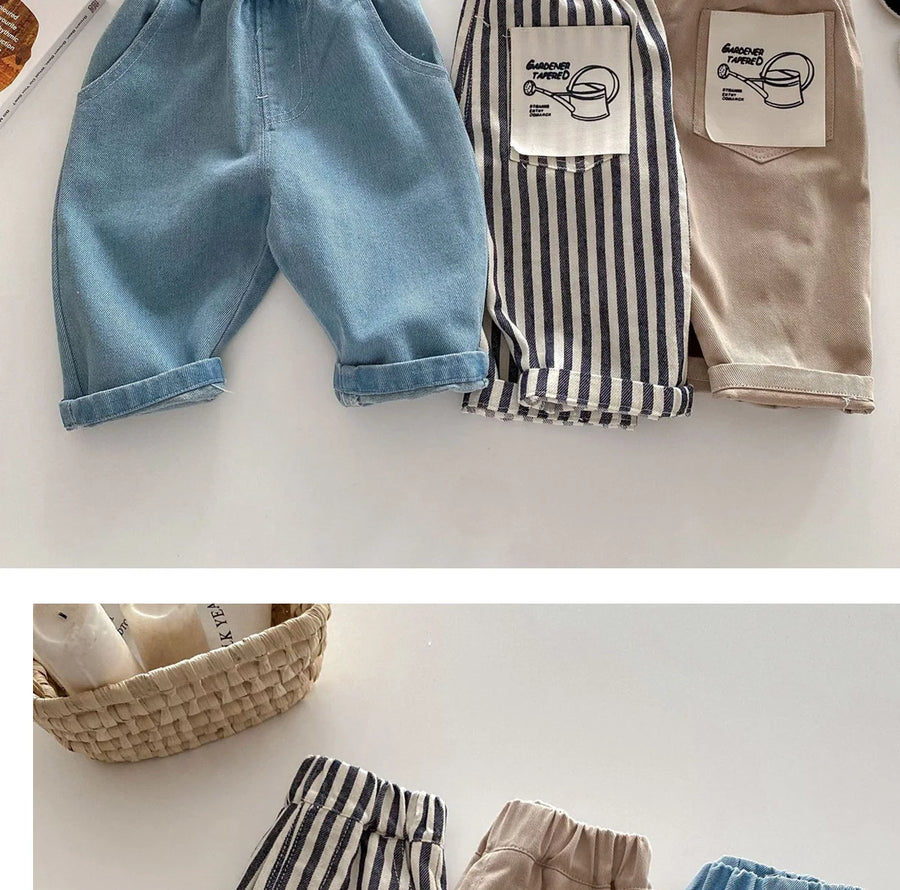 Toddler Boys Denim Pants – Soft Korean Style Casual (Ages 0-5)