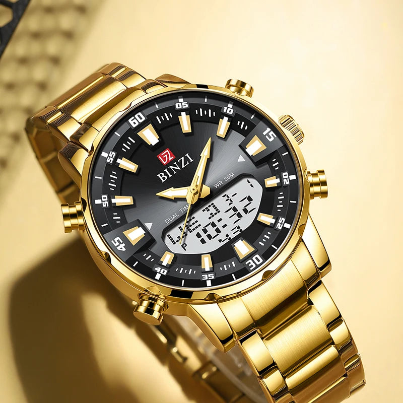 Gold watch dial close up