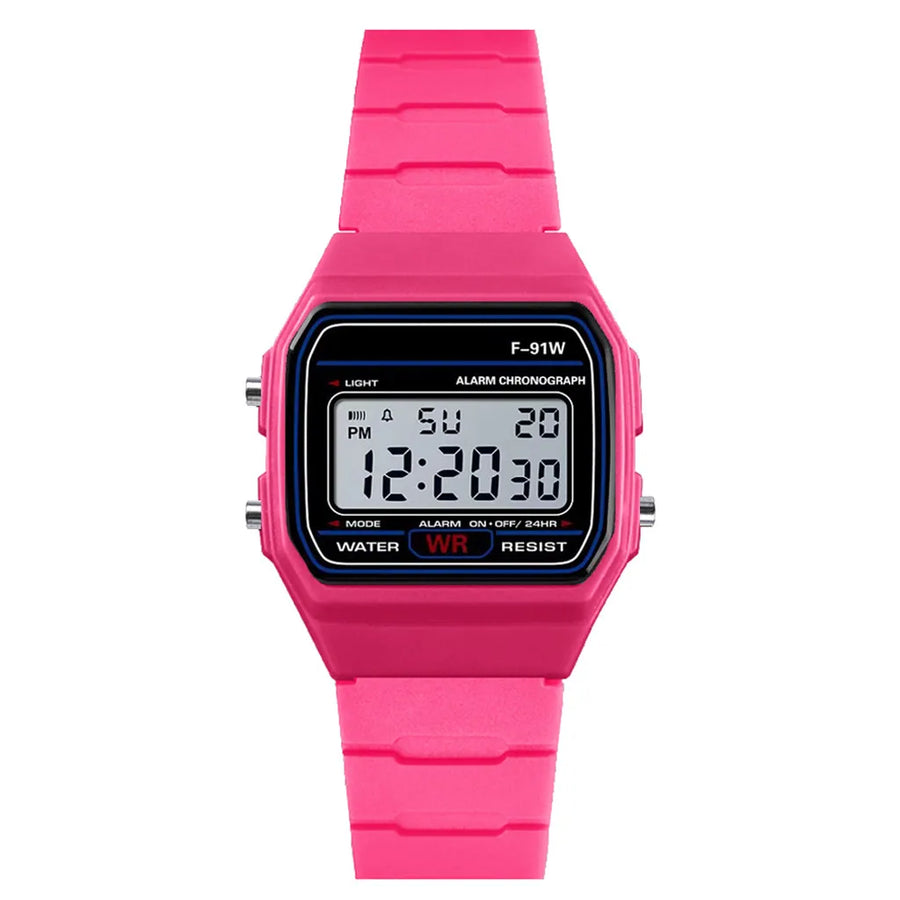 Men’s Military-Style LED Watch with Auto Date & Silicone Band