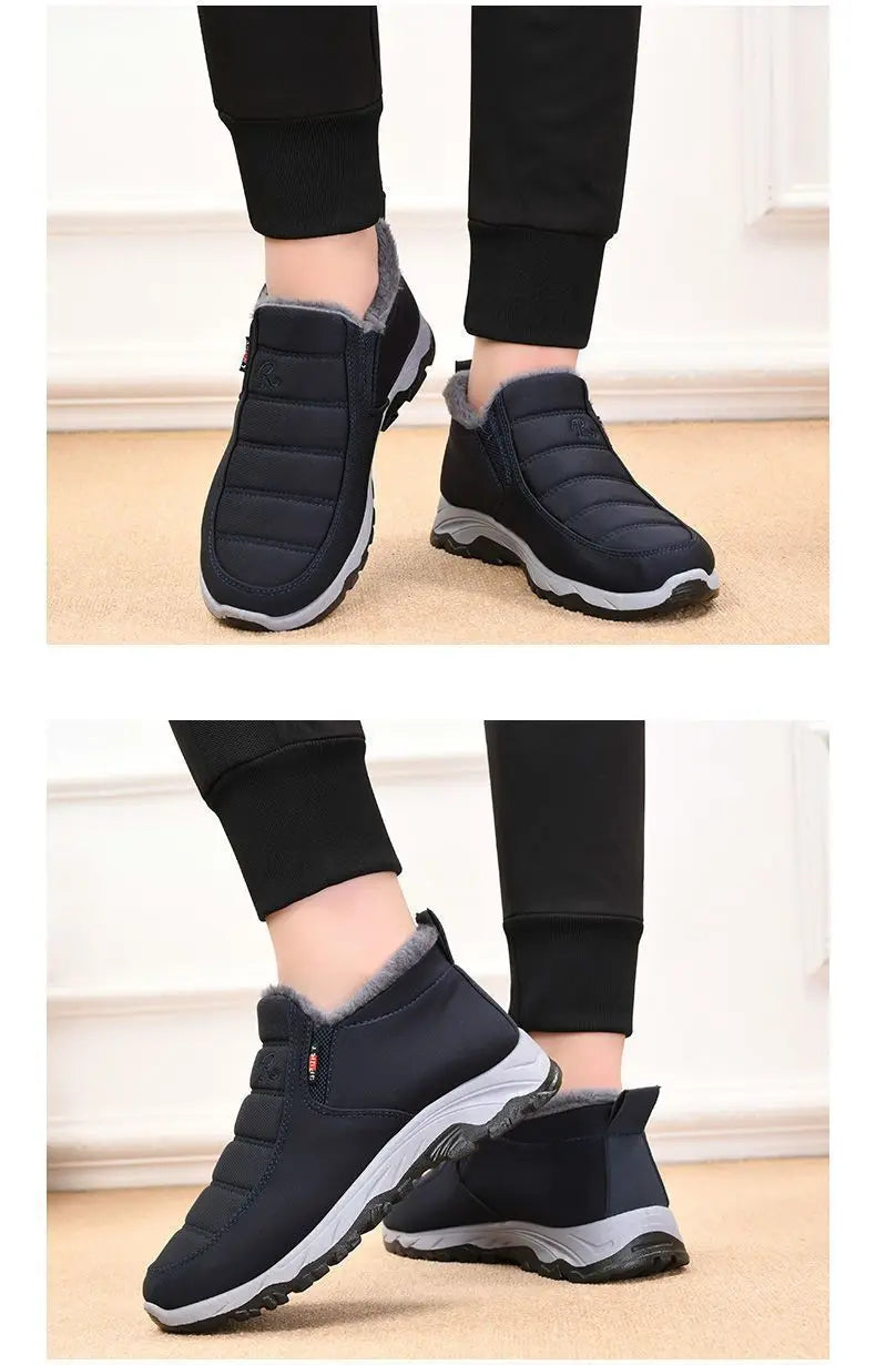 Men's Winter Casual Shoes – Warm Cotton, Chunky Sole