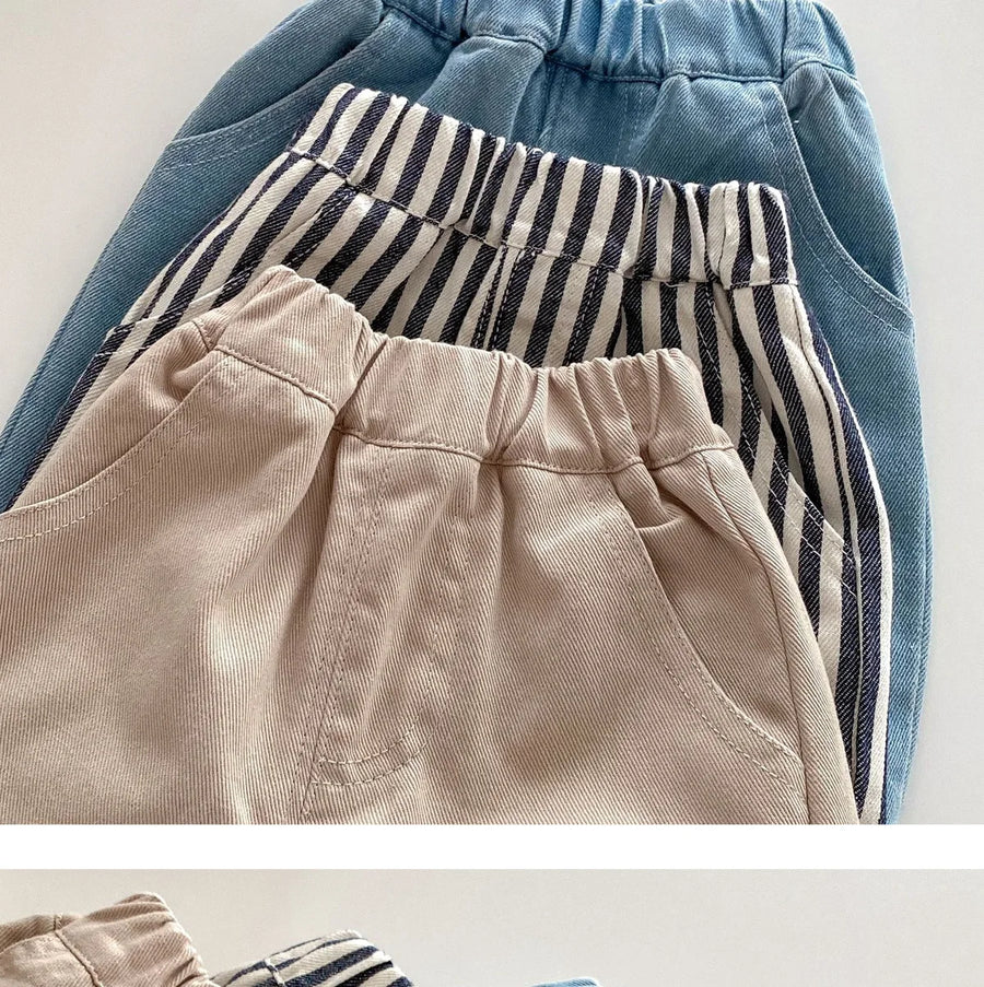 Toddler Boys Denim Pants – Soft Korean Style Casual (Ages 0-5)