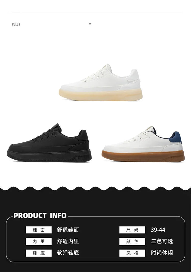 Men's Leather Casual Shoes, Lightweight Soft Sole