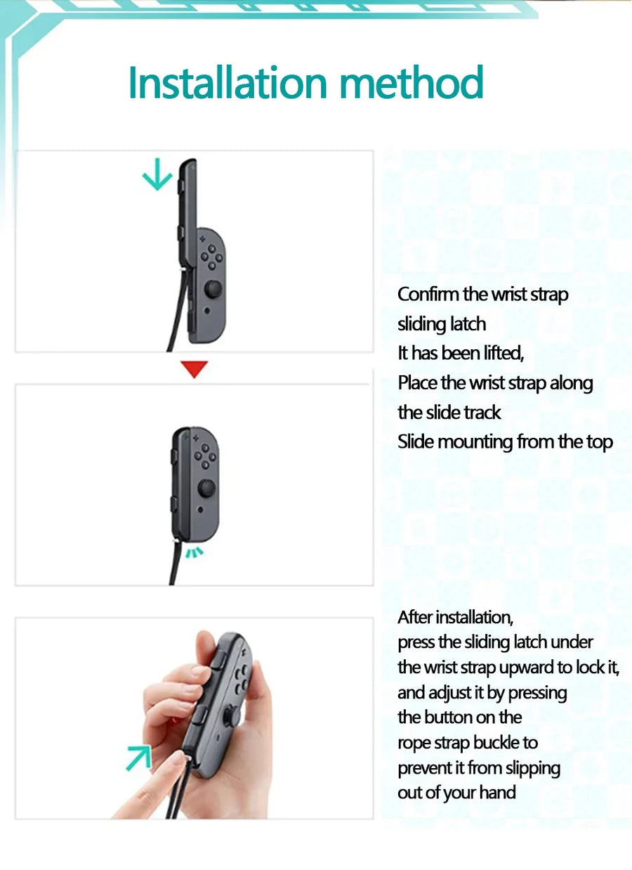 Game Grip Accessories for OLED Gamepad, Controller Hand Rope and Wrist Strap