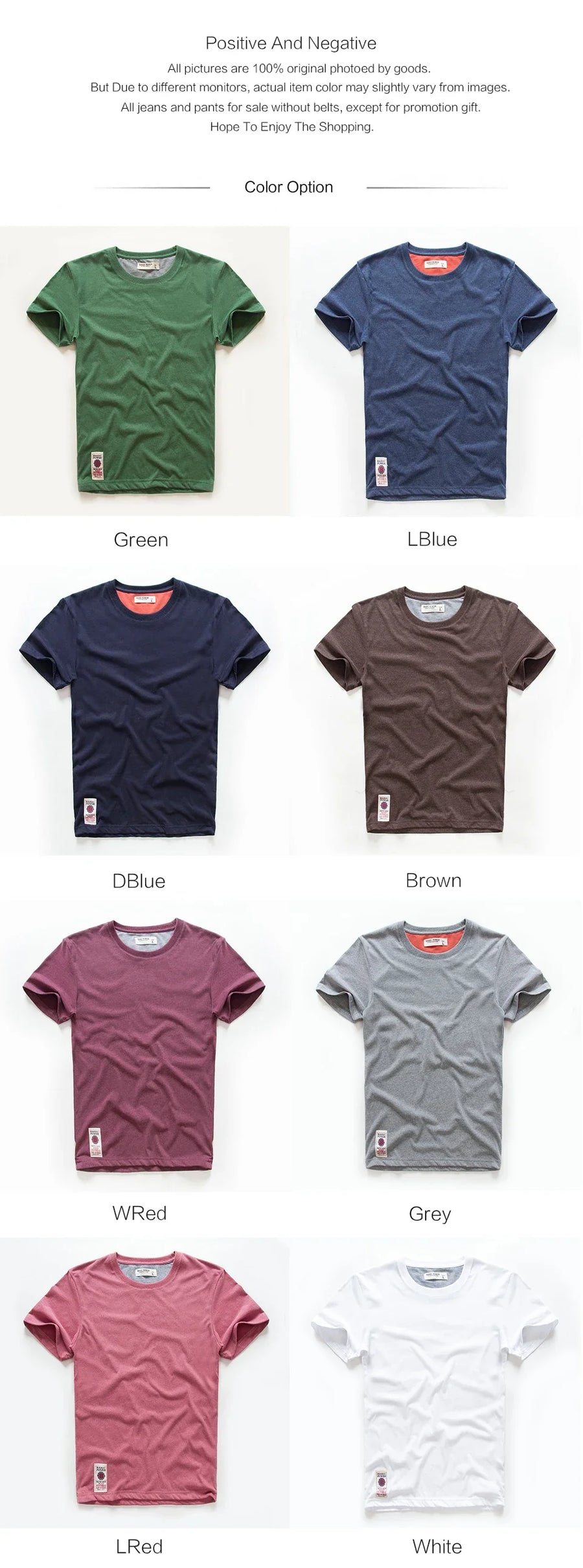 T-shirt flat lay