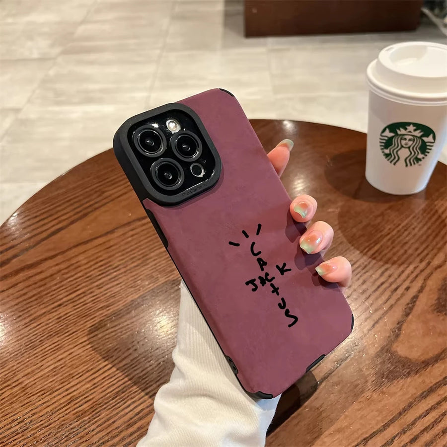 Flip Leather Phone Case – for iPhone 11-16 Series, Streetwear Style