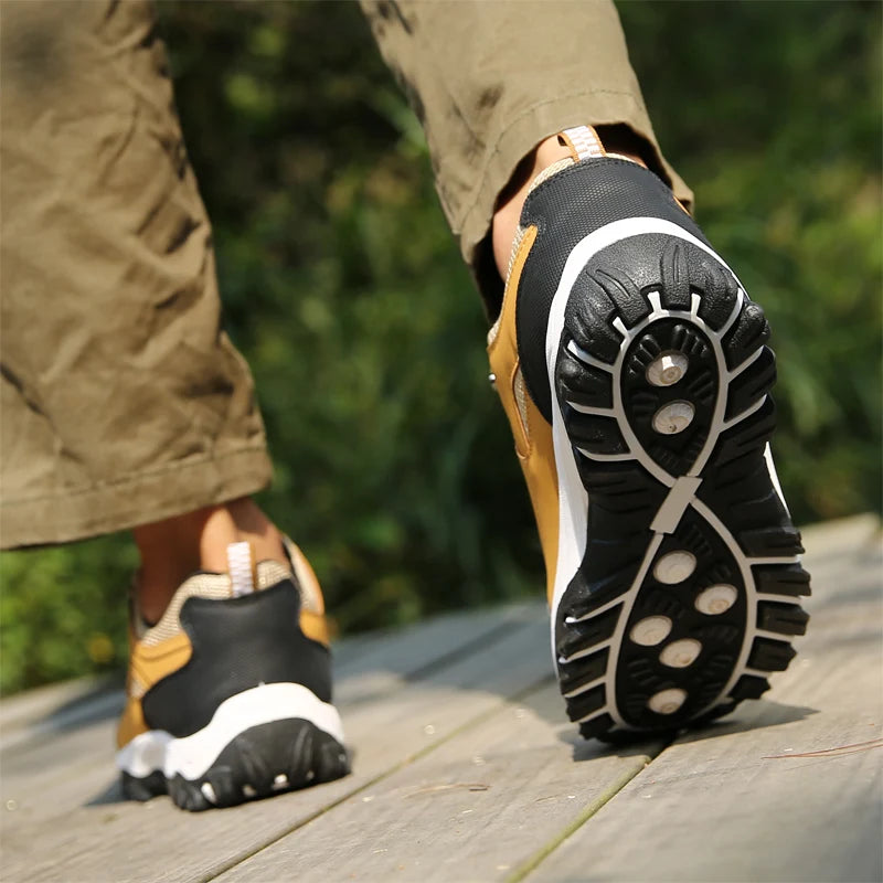 Men's Leather Casual Sneakers – Lightweight for All Seasons