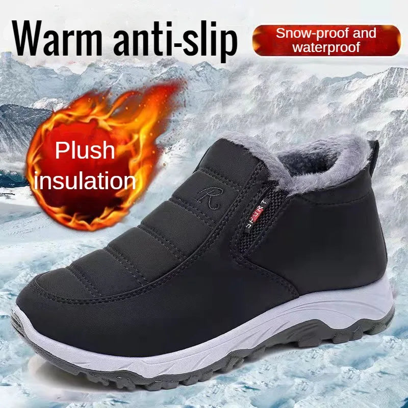 Men's Winter Casual Shoes – Warm Cotton, Chunky Sole