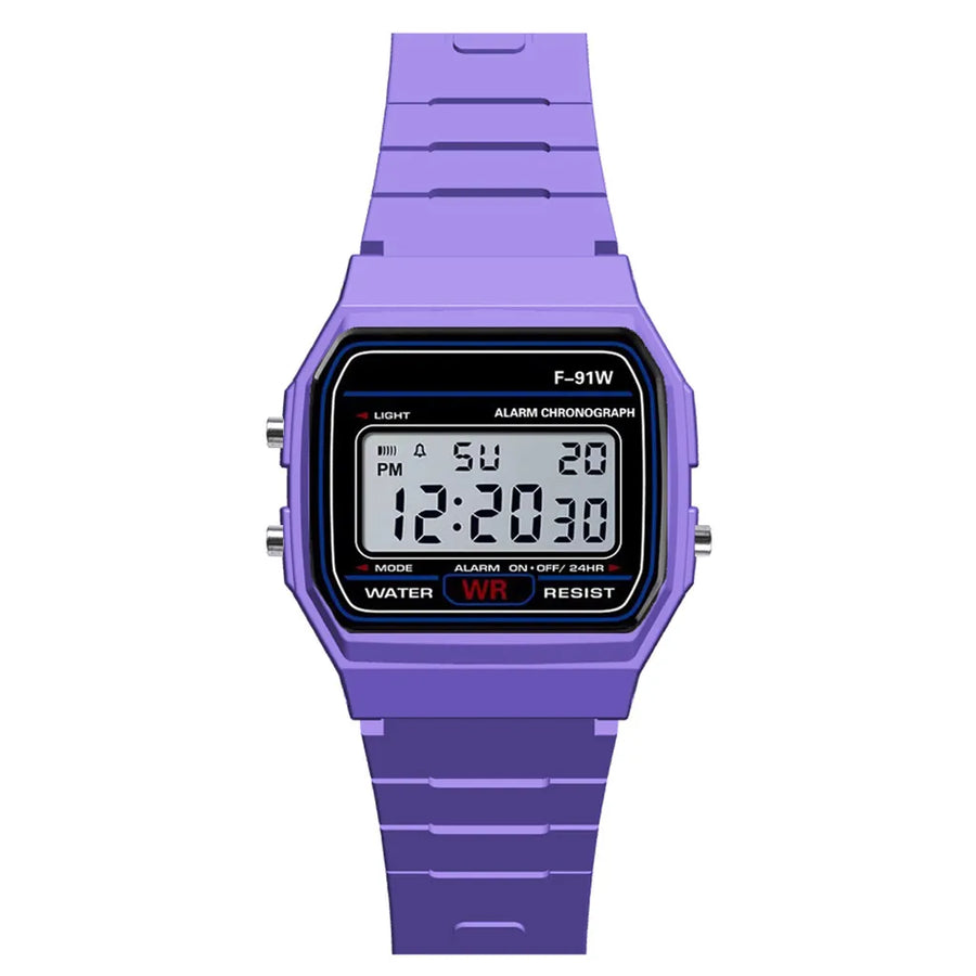 Men’s Military-Style LED Watch with Auto Date & Silicone Band
