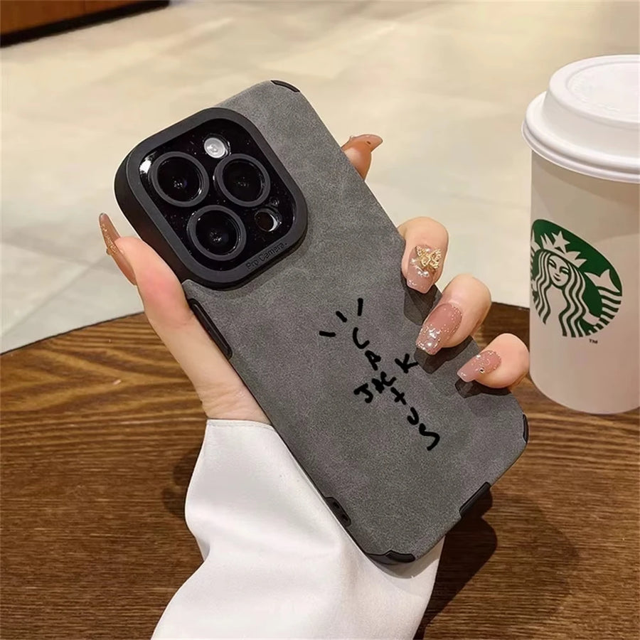 Flip Leather Phone Case – for iPhone 11-16 Series, Streetwear Style