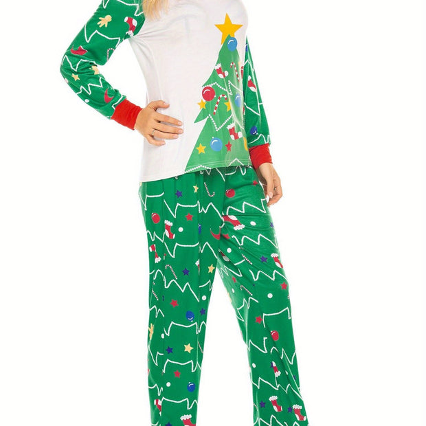 Christmas Pajamas for Family  Matching Sets Classic Plaid Xmas Soft Holiday Sleepwear  long pajama pants for women  wide leg lounge set family matching christmas pajamas Halloween house wear