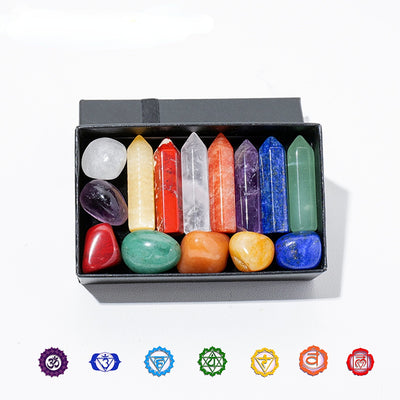 14pcs, Energy Seven Chakras Set, Wand Yoga Jewelry Collection Gadget, Room Decor, Home Decor, Scene Decor, Home Ornament Gift, Party Decor, Bedroom Accessories, Home Office Hanging Decoration