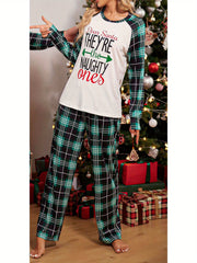Christmas Pajamas for Family  Matching Sets Classic Plaid Xmas Soft Holiday Sleepwear  long pajama pants for women  wide leg lounge set family matching christmas pajamas Halloween house wear