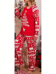 Christmas Pajamas for Family  Matching Sets Classic Plaid Xmas Soft Holiday Sleepwear  long pajama pants for women  wide leg lounge set family matching christmas pajamas Halloween house wear