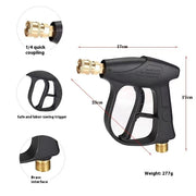 High-pressure Washing Machine Water Gun For Car Washing Pa Pot Aluminum Valve Core High-pressure Short Gun