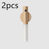 PIR Motion Sensor Night Light – Magnetic Wooden LED Wall Lamp, Rechargeable