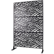 Outdoor  Indoor Privacy Screen Metal Privacy Screen 76 Hx48 W  Freestanding Decorative Privacy Screen For Deck Balcony Patio, Privacy Fence Panels For Outside Lawn Garden PS110