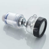 Kitchen Faucet Water Filter – clear filter close-up on reflective surface