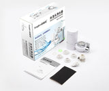Sagler water faucet filter kit with packaging on a white background