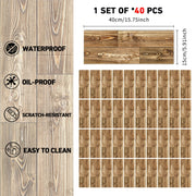Wood Grain Peel And Stick Floor Stickers Non-Slip Self-Adhesive Floor Stickers