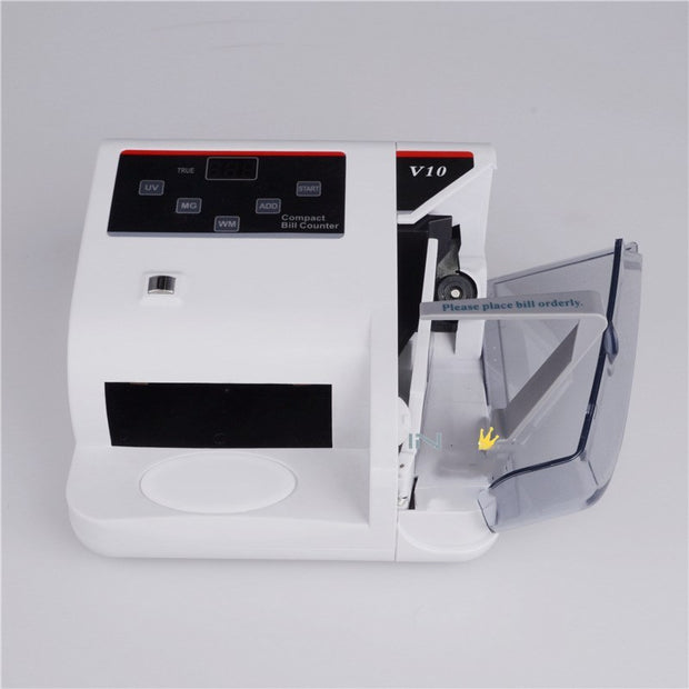 Portable currency counter with currency detector