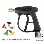 High-pressure Washing Machine Water Gun For Car Washing Pa Pot Aluminum Valve Core High-pressure Short Gun