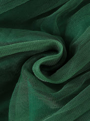 Girls' Long Sleeve Dress for Christmas Party, Festive Red and Green Pattern with Ruffled Hem & 3D Bow, Sweet & Cute Style for Celebrations and Photoshoots, Christmas Dress For Girls