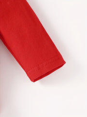 Baby Girl'S My 1st Christmas Long Sleeve Romper - Festive Reindeer & Letter Print, Soft Breathable Fabric, Snap Closure, Cozy Winter Outfit for Newborns, Holiday Celebration Outfit, Christmas Baby Clothes, Newborn Winter Wear