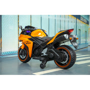 Kids Motorcycle 12V Motorcycle For Kids 3 4 5 6 Years Boys Girls 12v7ah Kids Motorcycle Ride On Toy With Training Wheels Manual Throttle  Drive By Hand Lighting Wheels