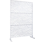 Outdoor  Indoor Privacy Screen Metal Privacy Screen 76 Hx48 W  Freestanding Decorative Privacy Screen For Deck Balcony Patio, Privacy Fence Panels For Outside Lawn Garden PS110