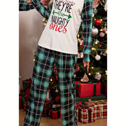 Christmas Pajamas for Family  Matching Sets Classic Plaid Xmas Soft Holiday Sleepwear  long pajama pants for women  wide leg lounge set family matching christmas pajamas Halloween house wear