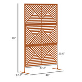 3-panel trellis in garden