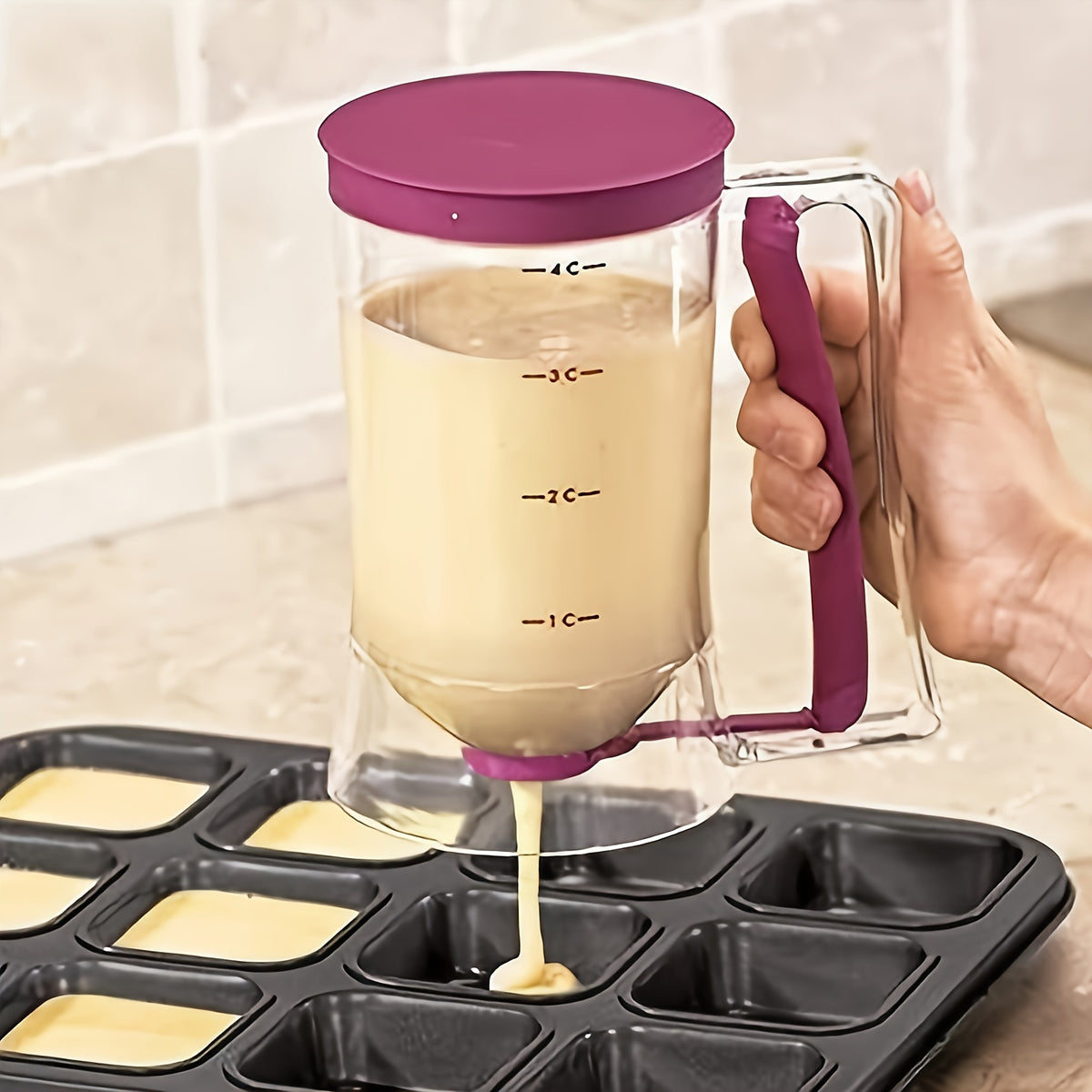 Pancake batter dispenser front view