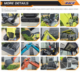 1.8 ton mini excavator – GRACE excavator promotional collage with close-up detail photos