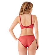 Gossard Glossies Lace Rasberry Blush Sheer Bikini Panty-3