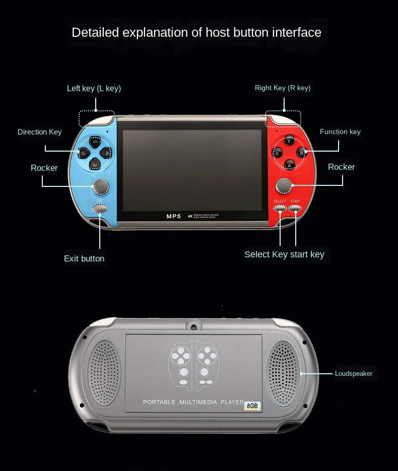 Portable Retro Handheld Game Console – Mini Arcade Video Games Player