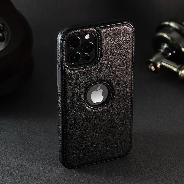 Cell Phone Case High Quality PU Leather Mobile Phones Cases for iPhone 11 12 13 14 15 Pro Max X XR Black Luxury Business Cover